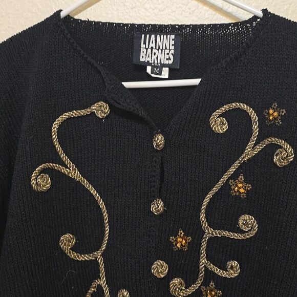 Lianne barnes cropped knit vintage sweater size m - Picture 2 of 9
